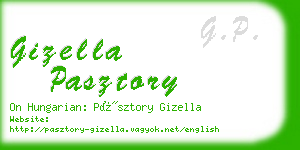 gizella pasztory business card